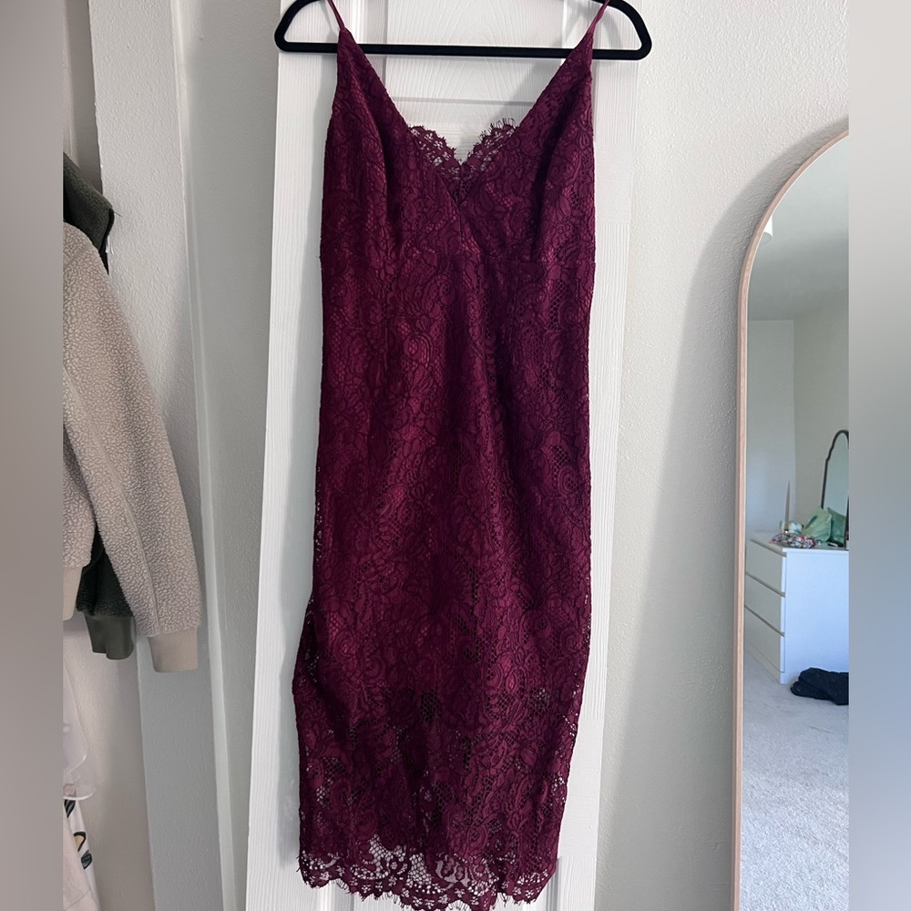 Bardot Fitted Lace Dress
